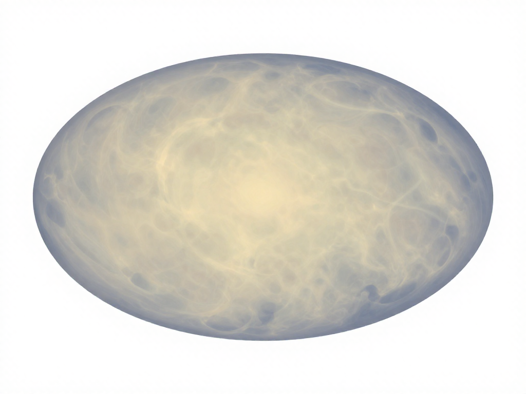 A smooth oval map of the cosmic microwave background showing faint temperature variations