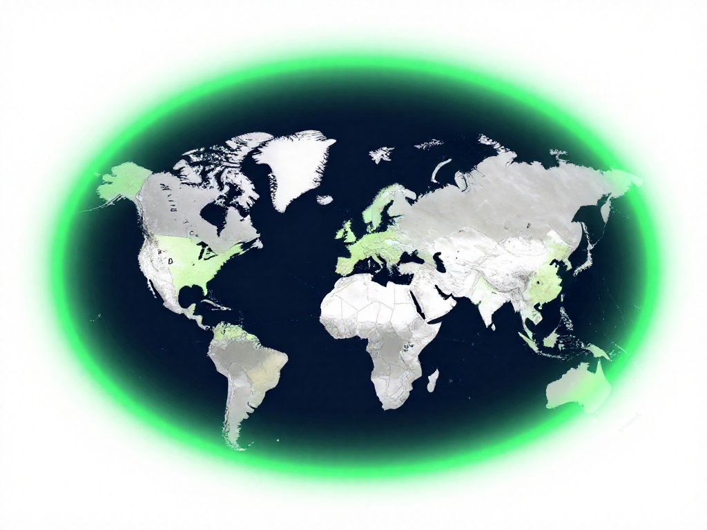 Map showing the auroral oval and best countries for viewing the Northern Lights