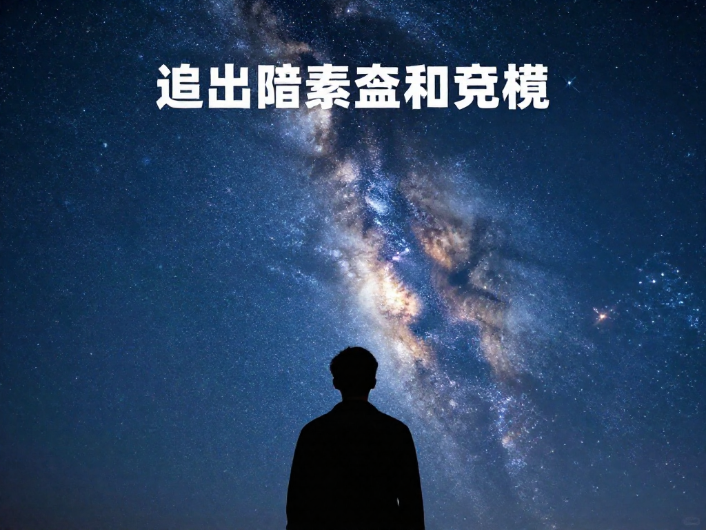 Vertical graphic of a person gazing up at a starry sky with space for a headline about looking back in time