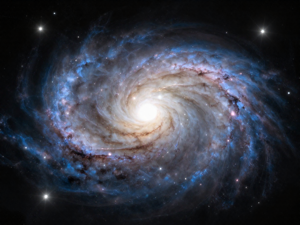 A luminous spiral galaxy surrounded by a faint glowing halo representing invisible dark matter